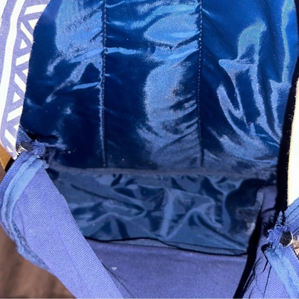 Backpack Blue Geometric Patterned 2-Pocket Backpa… - image 3